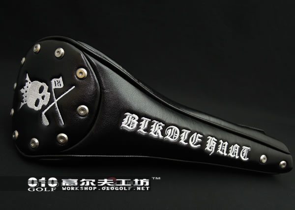 Birdie-hunt 骷髅头 刺绣 金属钉 一号木杆套